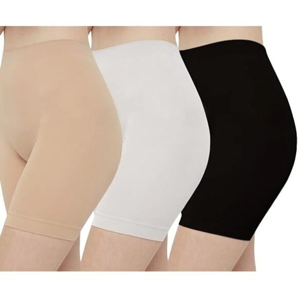 INNERSY Women's Slip Shorts for Under Dresses High Waisted Summer Shorts 3 Pack - Picture 3 of 3